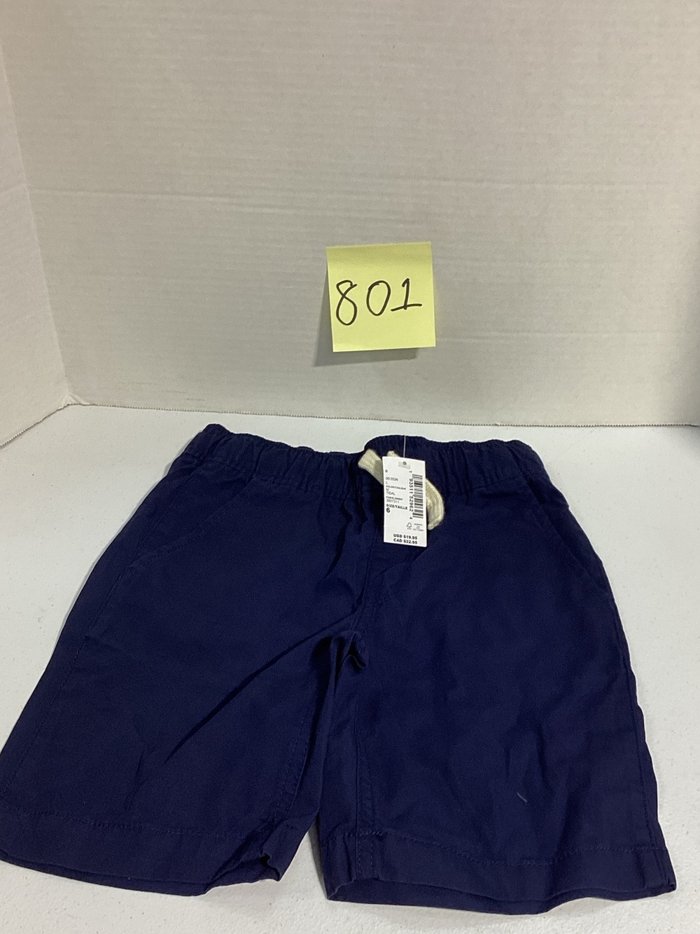Place Boys Navy Elastic Waist Shorts